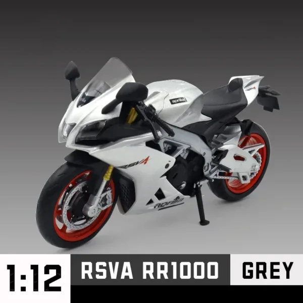 1:12 Scale Aprilia RSV4 Alloy Motorcycle Model - Image 9