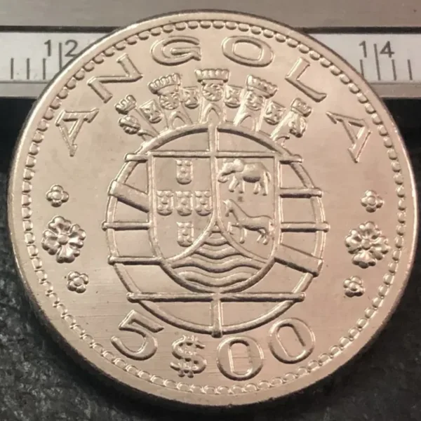 1974 Angola 5 Escudos Coin Replica - Image 2