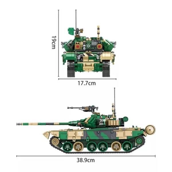 1773PCS Military T-90 Tank Building Blocks - Image 4