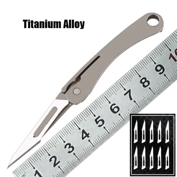 Titanium Alloy Folding Knife with 10 Blades - Image 26