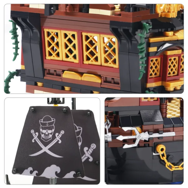 1328PCS Pirate Ship Building Blocks Set - Image 3