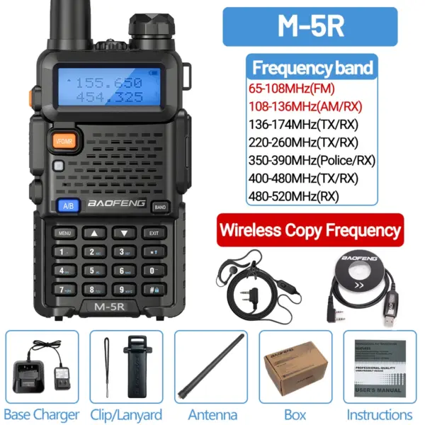 Baofeng M-5R Portable Walkie Talkie Radio - Image 9