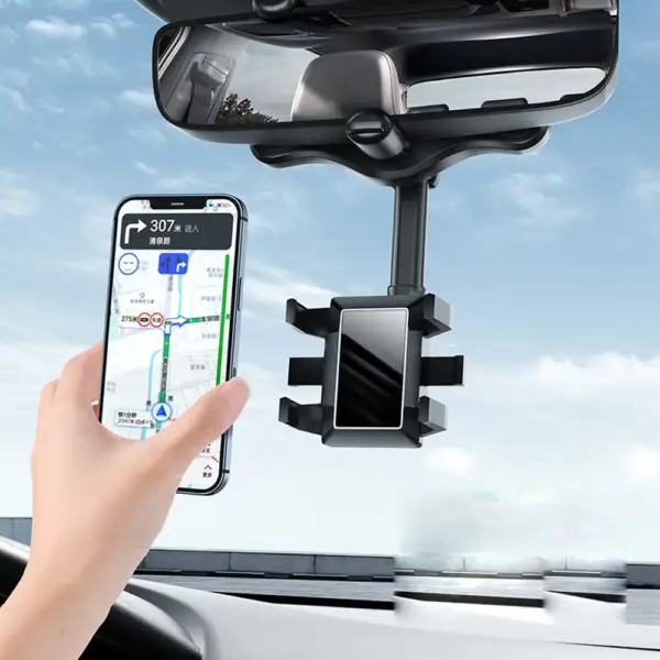 Universal Rearview Mirror Phone Holder for Car - Image 5