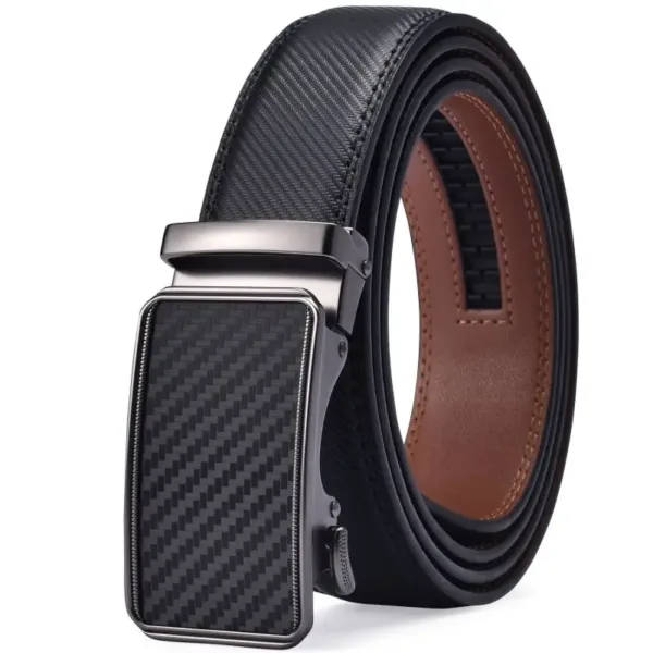 Men's Adjustable Ratchet Dress Belt in Black - Image 5