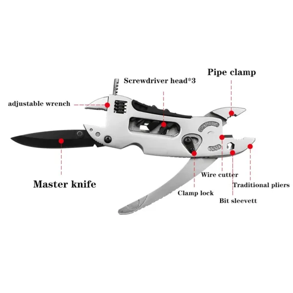 Multifunctional Stainless Steel Survival Tool Set - Image 3