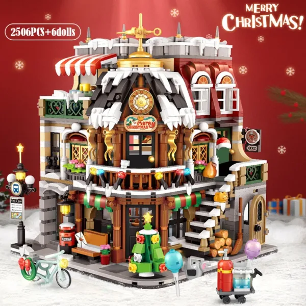 2506Pcs Mini Building Blocks Christmas Cafe Set - Image 2