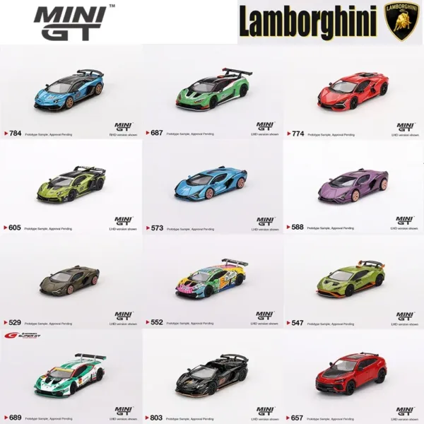 1/64 Lamborghini Diecast Model Car Collection