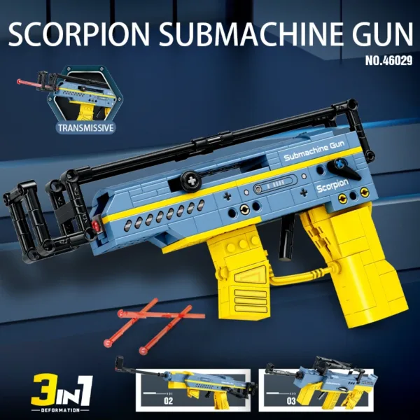 Uzi Submachine Block Gun Puzzle Toy Model - Image 9