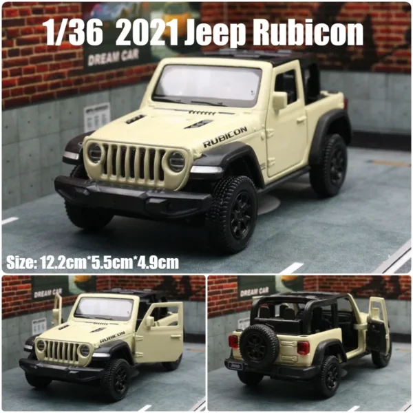 1/36 Jeep Wrangler Rubicon Diecast Model Car - Image 18