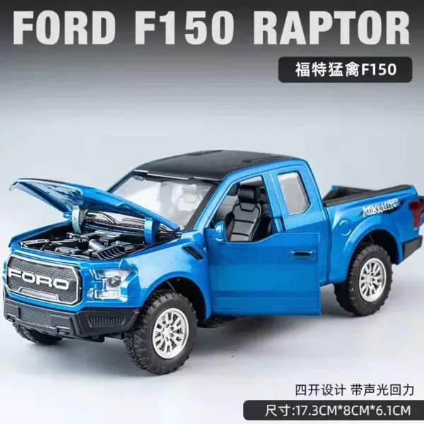 1:32 Diecast Ford Raptor F150 Model Car - Image 8