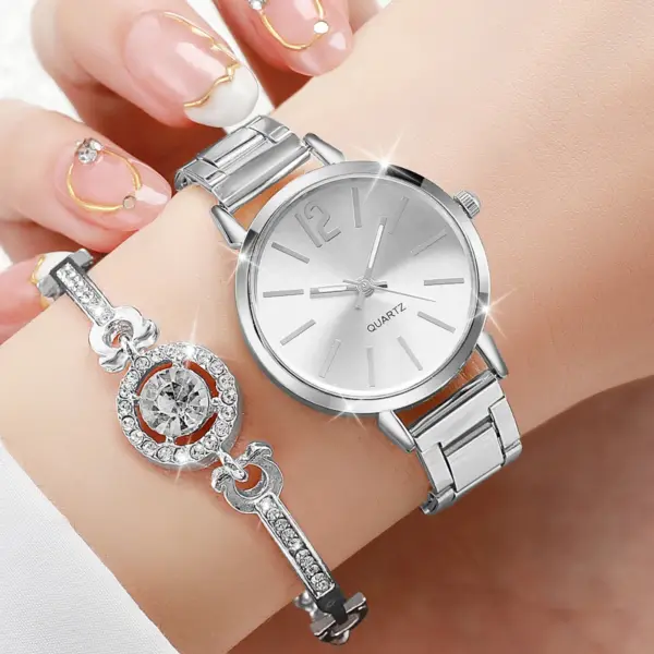 6PCS Women's Fashion Jewelry Set with Watch - Image 4