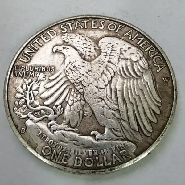 1985 US One Dollar Silver Plated Coin - Image 3