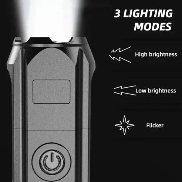 USB Rechargeable Waterproof Camping Flashlight - Image 3