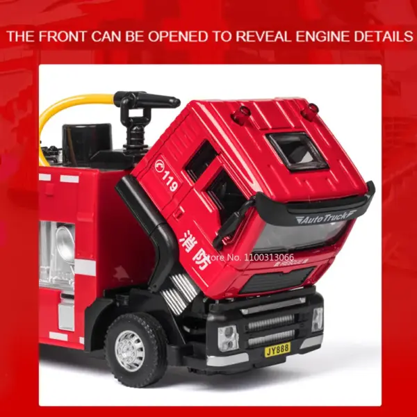 1/50 Scale Ladder Fire Engine Model Toy - Image 4