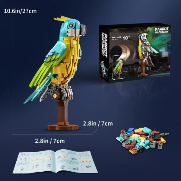 688PCS Parrot Mechanical Building Block Set - Image 6