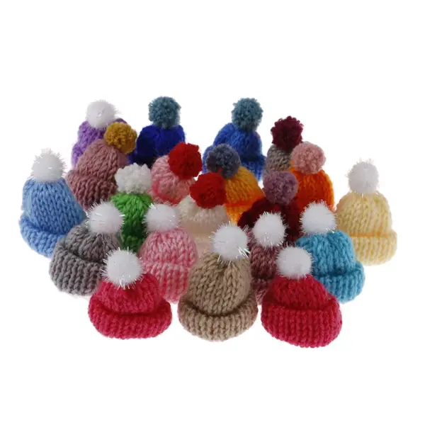 10Pcs Mini Woolen Yarn Doll Hats - Image 6