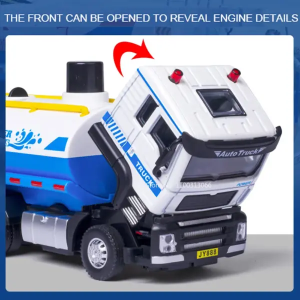 1/50 Diecast Garbage Truck Model Toy with Sound - Image 3