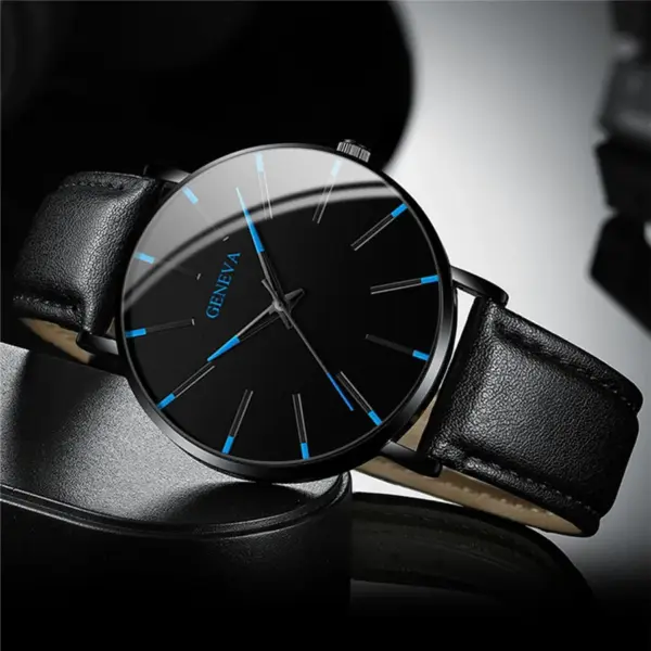 3PCS Men's Quartz Watch and Accessories Set - Image 3