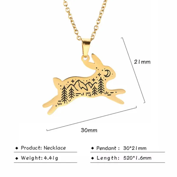 Stainless Steel Animal Pendant Necklace - Image 15