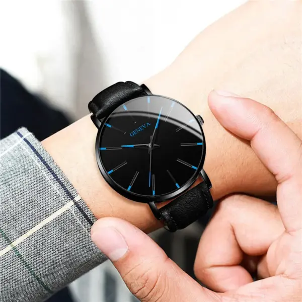 3PCS Men's Quartz Watch and Accessories Set - Image 2