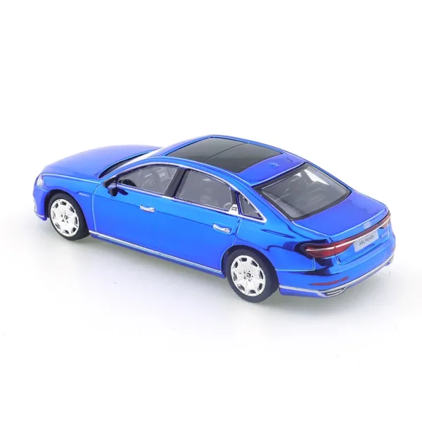 1/64 Audi A8L Blue Diecast Model Car - Image 5