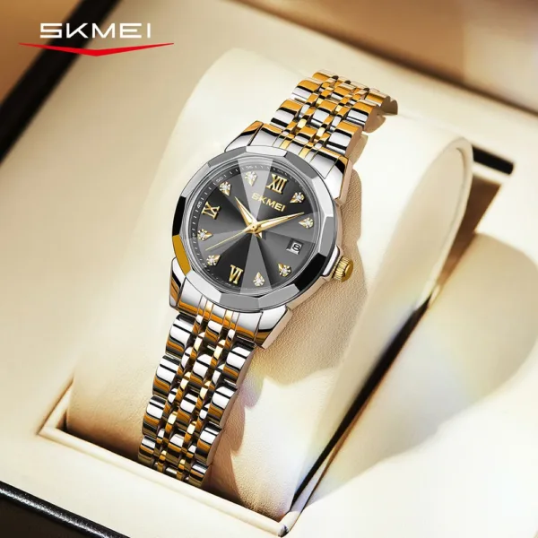 Elegant SKMEI Women's Stainless Steel Quartz Watch - Image 2