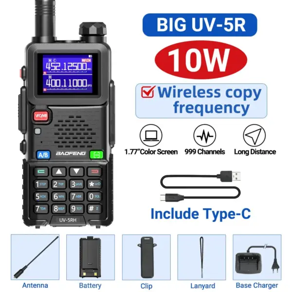 Baofeng UV-5RH 10W Dual Band Walkie Talkie - Image 8