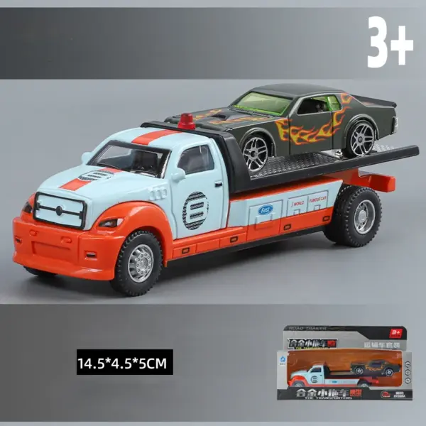 1:64 Alloy Double-Layer Container Truck Model - Image 20