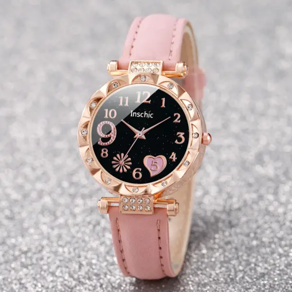 6PCS Heart Dial Women's Watch and Bracelets Set - Image 5