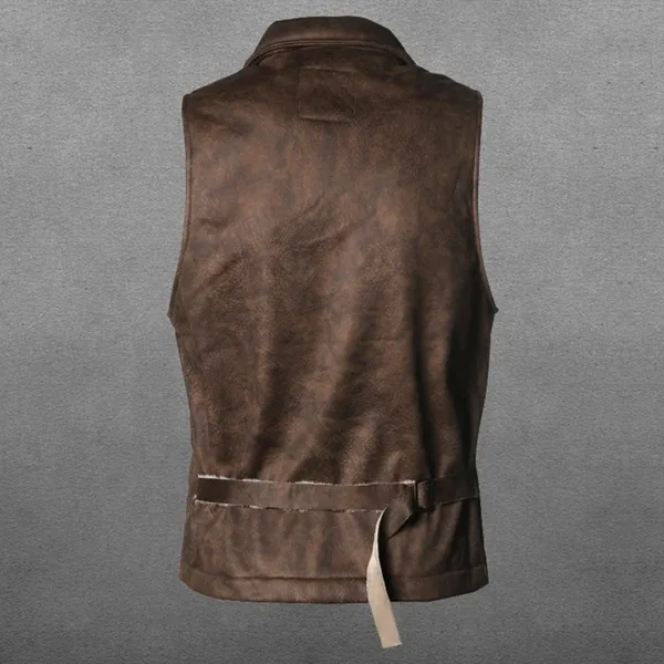 Men's Vintage Style Suede Vest for Fall - Image 5