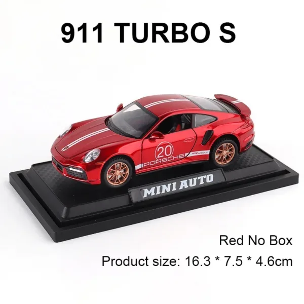 1:32 Porsche 911 Turbo S Diecast Car Model - Image 7