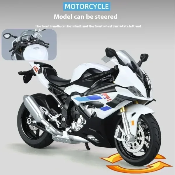 1:12 Scale BMW RRS1000 Diecast Motorcycle Model - Image 5