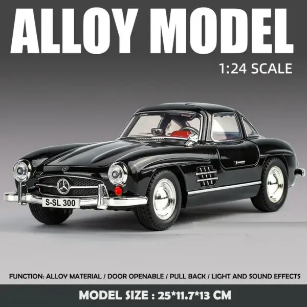 1/24 Scale Benz 300SL Vintage Diecast Model - Image 7