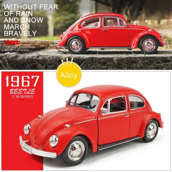 1:36 Volkswagen Beetle Alloy Diecast Car Model - Image 6