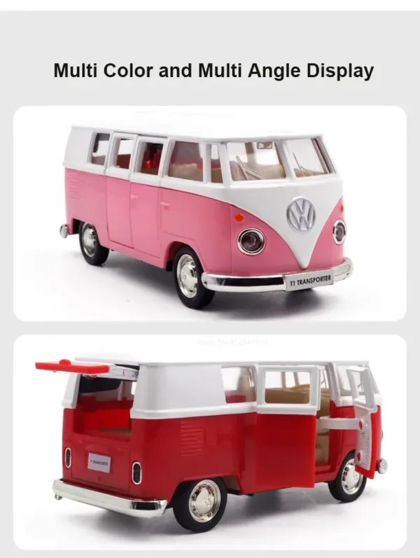 1:36 Volkswagen VW T1 Bus Diecast Toy Model - Image 6