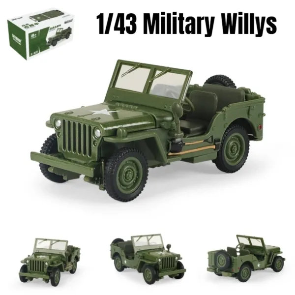 1/43 Scale Military Jeep Willys Diecast Model - Image 7