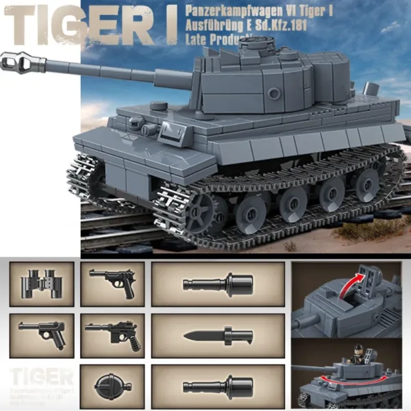 World War II Tank Building Blocks Model Set - Image 10