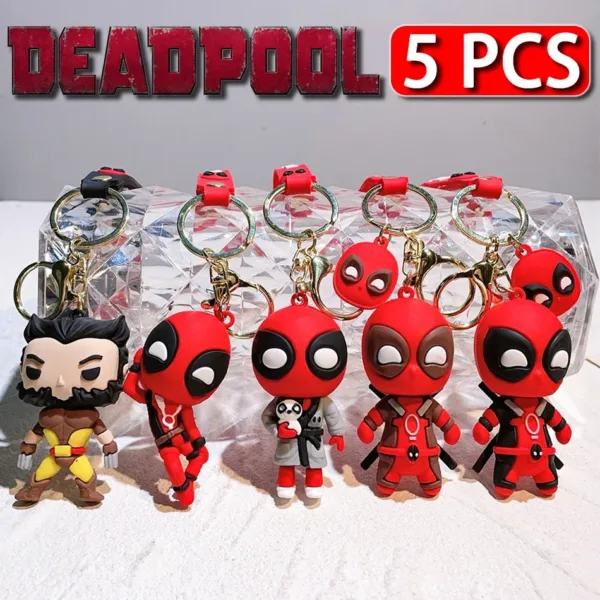 Deadpool Wolverine Keychain Model Figure