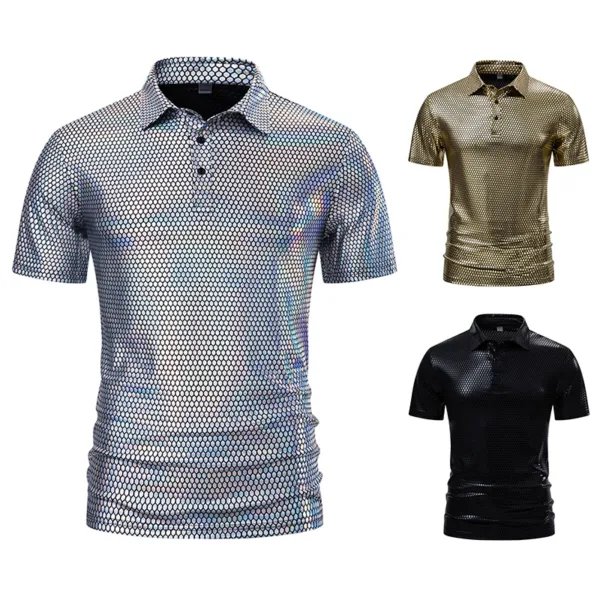 Men's Casual Short Sleeve Sequins T-Shirt