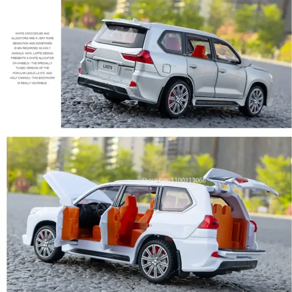 1:32 LX570 Alloy Off-road SUV Model Car - Image 6