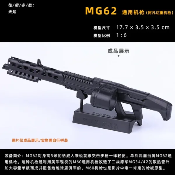 1/6 Scale Submachine Gun Toy Model for Figures - Image 14