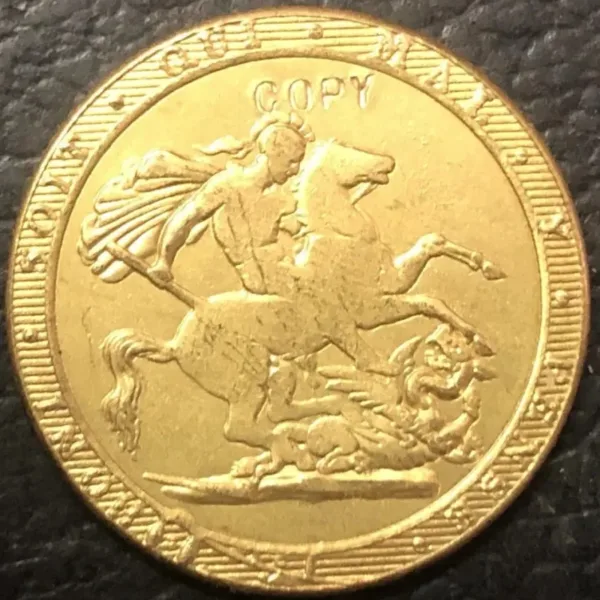 George III 1817 Gold Plated Replica Coin - Image 2