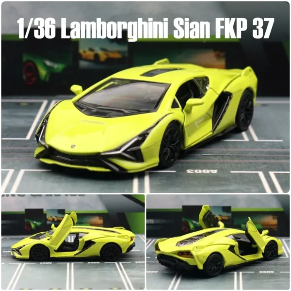 1:36 Lamborghini Sian Diecast Toy Car - Image 5