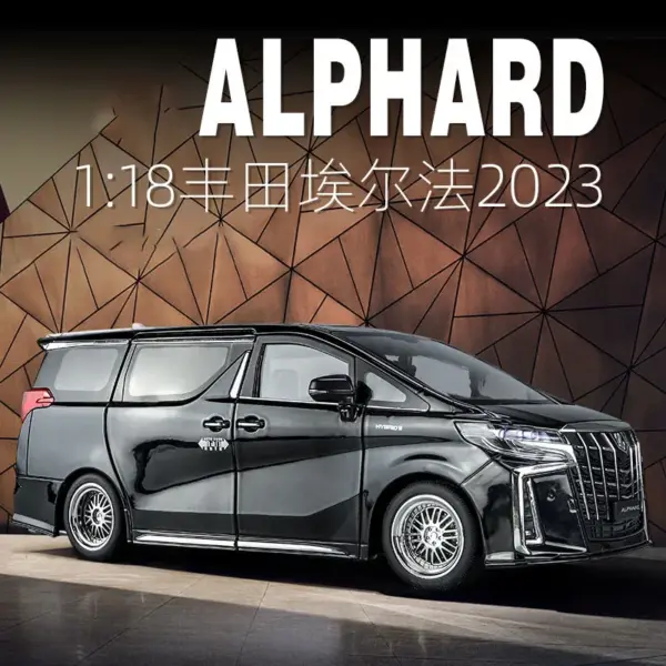 1/18 Scale White Alphard Alloy Model Car - Image 7