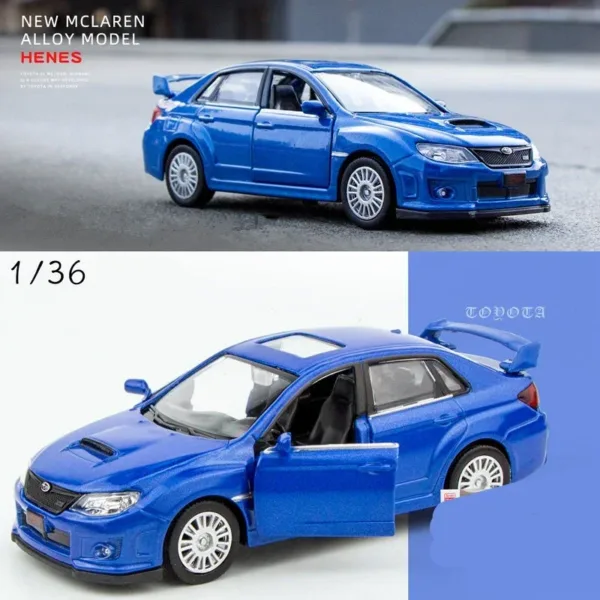 1:36 Subaru WRX STI Alloy Diecast Model Car - Image 8