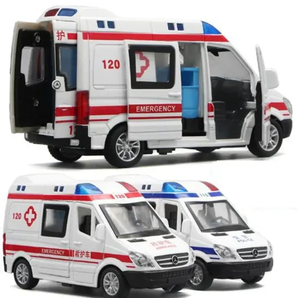 1:32 Ambulance Diecast Model with Sound Light