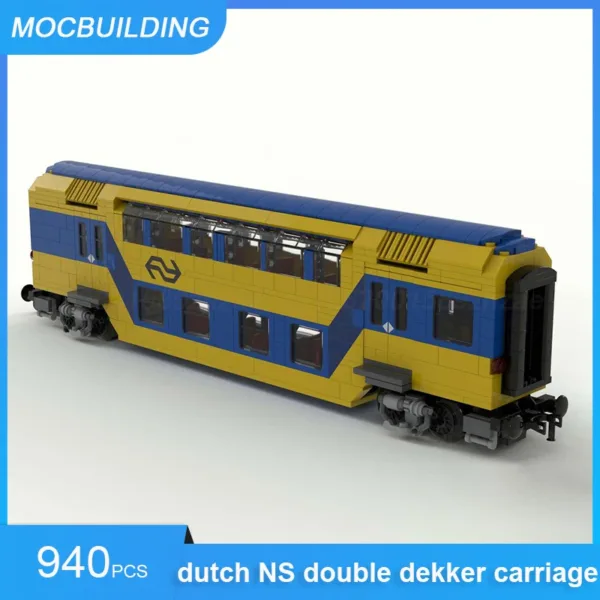 MOC Dutch NS Double Decker Train Car 940PCS