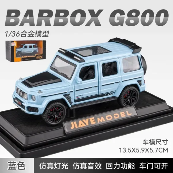 1:36 Mercedes-Benz BRABUS G800 Diecast Model Car - Image 7