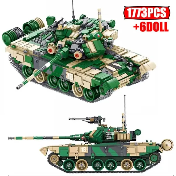 1773PCS Military T-90 Tank Building Blocks