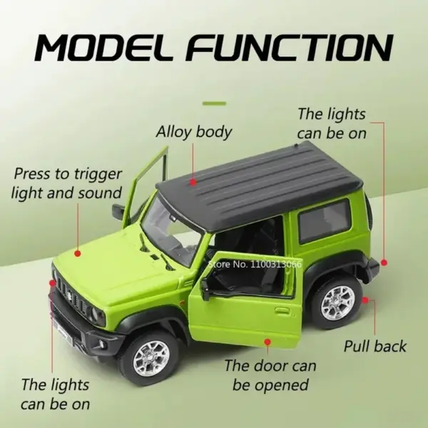 1:26 Suzuki Jimny Diecast Toy Car Model - Image 2